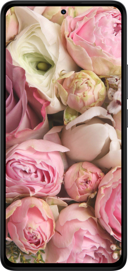 Силиконовый чехол Розы v2 для Xiaomi Redmi Note 14 4G - 2320u-3903 изображение 
