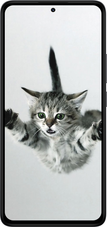 Силиконовый чехол Летящий котёнок для Xiaomi Redmi Note 14 4G - 2322u-3903 изображение 