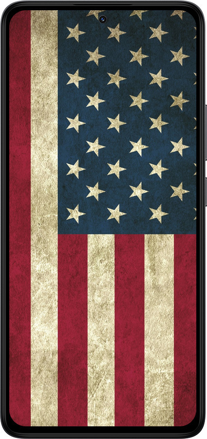 Силиконовый чехол Флаг США для Xiaomi Redmi Note 14 4G - 395u-3903 изображение 