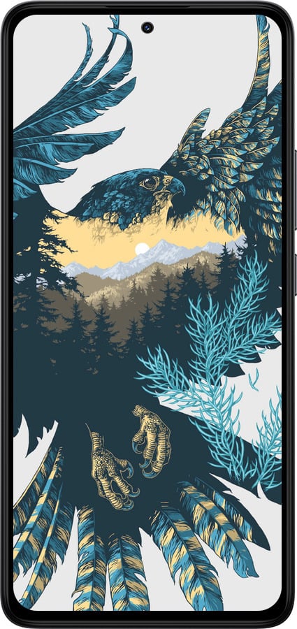 Силіконовий чехол Арт-орел на фоні природи для Xiaomi Redmi Note 14 4G - 3983u-3903 изображение 