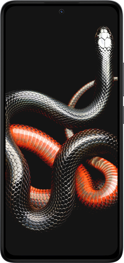 Силиконовый чехол Красно-черная змея на черном фоне для Xiaomi Redmi Note 14 4G - 4063u-3903 изображение 