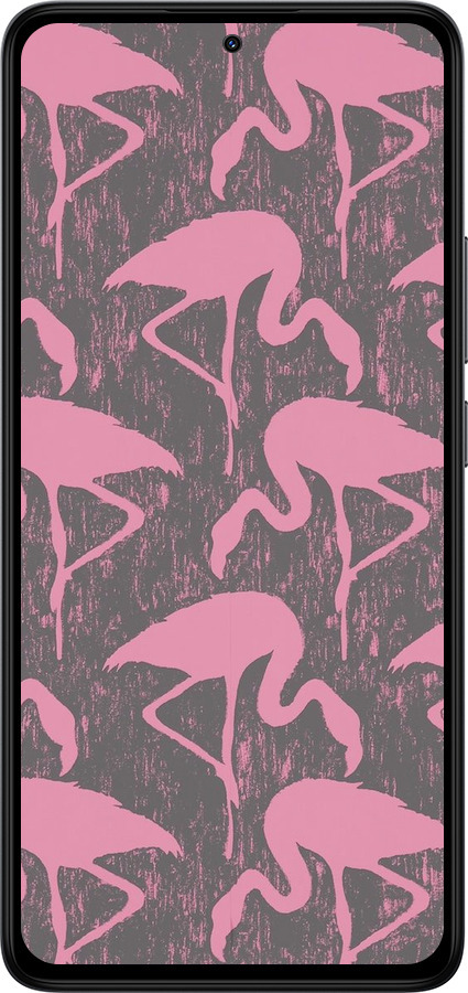Силіконовий чехол Vintage-Flamingos для Xiaomi Redmi Note 14 4G - 4171u-3903 изображение 
