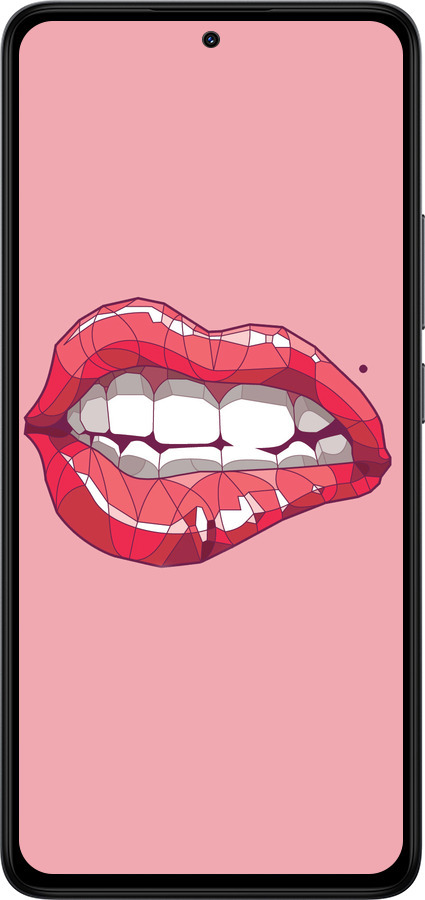 Силиконовый чехол Sexy lips для Xiaomi Redmi Note 14 4G - 4174u-3903 изображение 