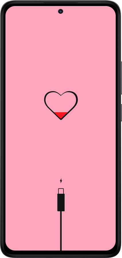 Силиконовый чехол Подзарядка сердца1 для Xiaomi Redmi Note 14 4G - 4275u-3903 изображение 