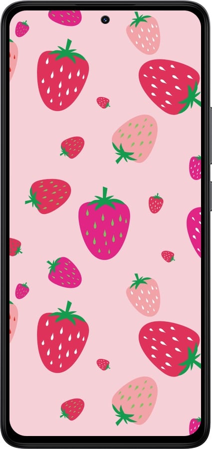 Силиконовый чехол Клубнички для Xiaomi Redmi Note 14 4G - 4332u-3903 изображение 