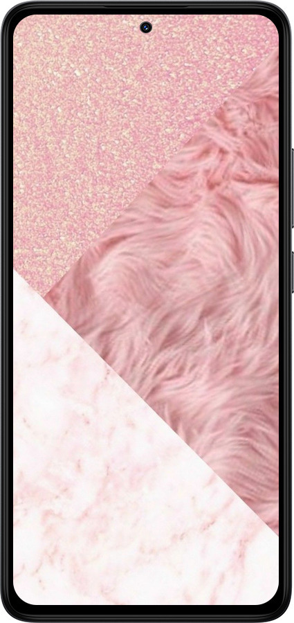 Силиконовый чехол Розовые текстуры для Xiaomi Redmi Note 14 4G - 4343u-3903 изображение 