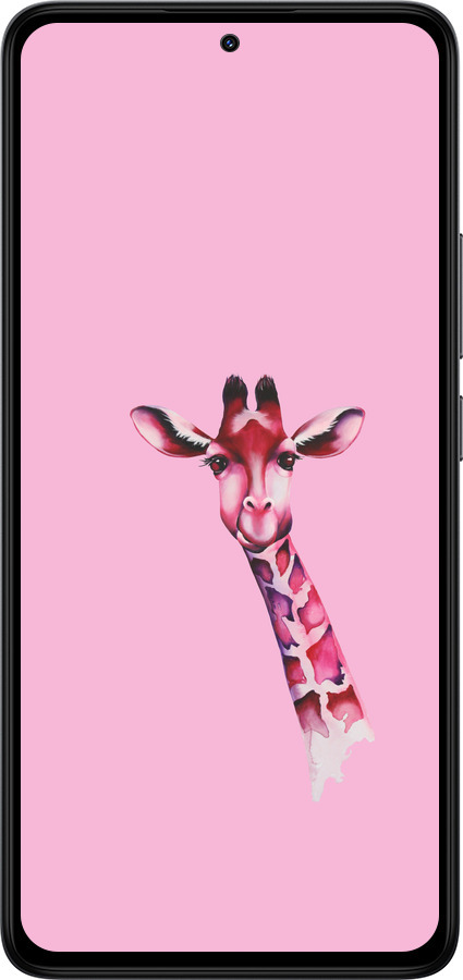 Силиконовый чехол Розовая жирафа для Xiaomi Redmi Note 14 4G - 4441u-3903 изображение 