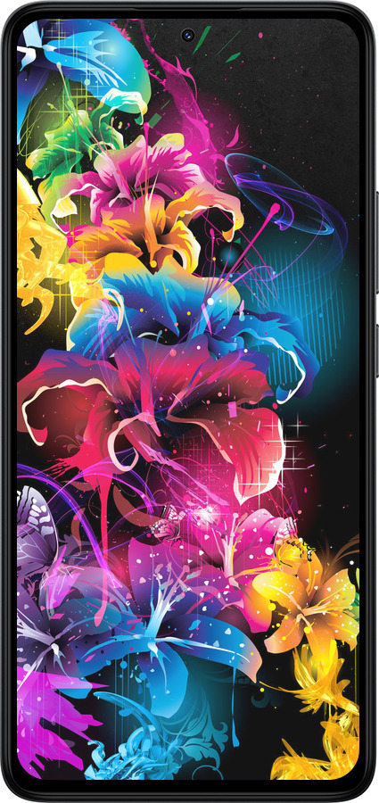 Силиконовый чехол Абстрактные цветы для Xiaomi Redmi Note 14 4G - 511u-3903 изображение 