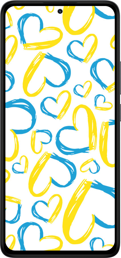 Силіконовий чехол Серця UA  для Xiaomi Redmi Note 14 4G - 5292u-3903 изображение 