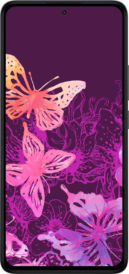 Силіконовий чехол Метелики v2 для Xiaomi Redmi Note 14 4G - 5475u-3903 изображение 
