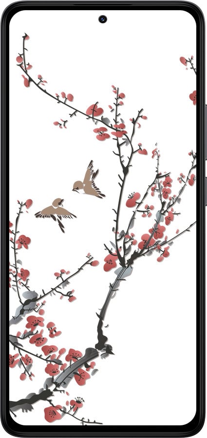 Силиконовый чехол Сакура v2 для Xiaomi Redmi Note 14 4G - 5538u-3903 изображение 