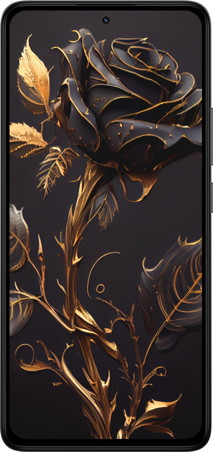 Силіконовий чехол Троянда 3 для Xiaomi Redmi Note 14 4G - 5552u-3903 изображение 