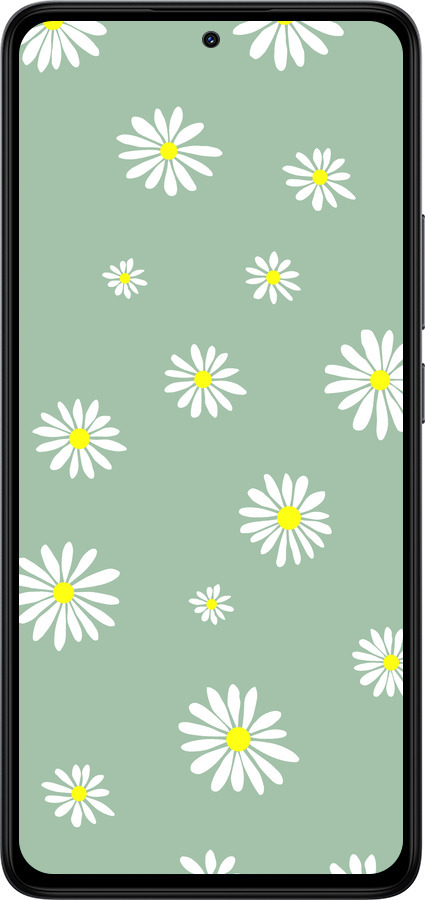 Силіконовий чехол Ромашки v4 для Xiaomi Redmi Note 14 4G - 5603u-3903 изображение 