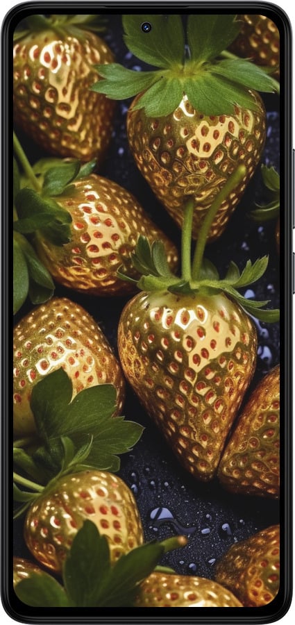 Силиконовый чехол Золотая клубника для Xiaomi Redmi Note 14 4G - 5637u-3903 изображение 