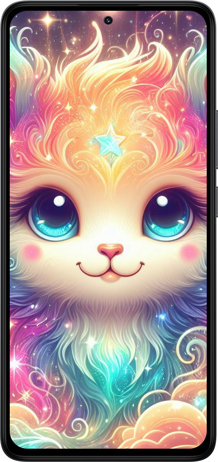 Силиконовый чехол Сказочный котенок для Xiaomi Redmi Note 14 4G - 5813u-3903 изображение 