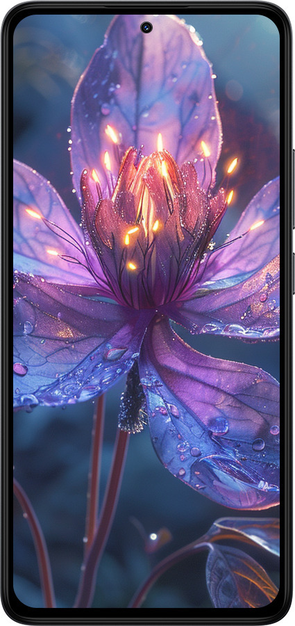 Силиконовый чехол Магический цветок для Xiaomi Redmi Note 14 4G - 6038u-3903 изображение 