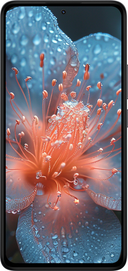 Силиконовый чехол Роса на цветке для Xiaomi Redmi Note 14 4G - 6039u-3903 изображение 