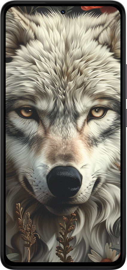 Силіконовий чехол Вовчий погляд для Xiaomi Redmi Note 14 4G - 6066u-3903 изображение 