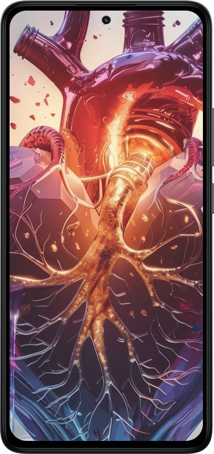 Силиконовый чехол Crystal Heart для Xiaomi Redmi Note 14 4G - 6070u-3903 изображение 