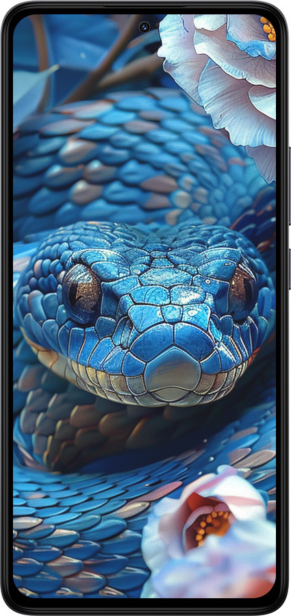 Силиконовый чехол Blue Snake для Xiaomi Redmi Note 14 4G - 6079u-3903 изображение 