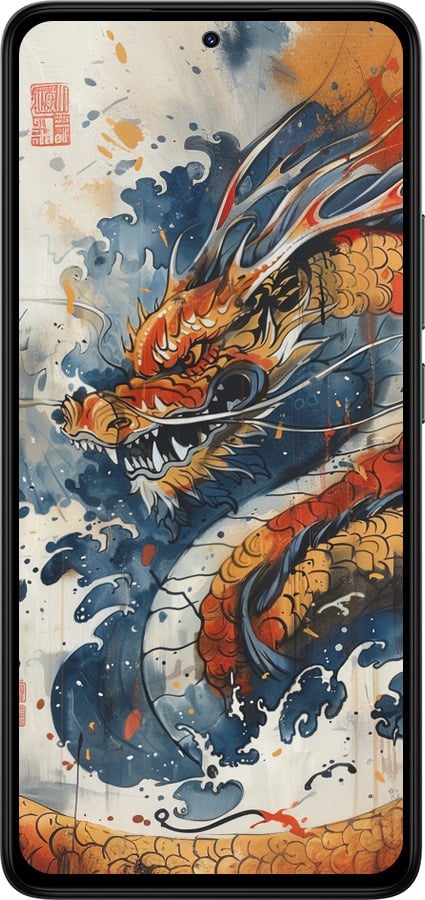 Силиконовый чехол Ярость дракона для Xiaomi Redmi Note 14 4G - 6112u-3903 изображение 