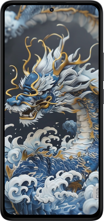 Силіконовий чехол Водяний дракон для Xiaomi Redmi Note 14 4G - 6113u-3903 изображение 