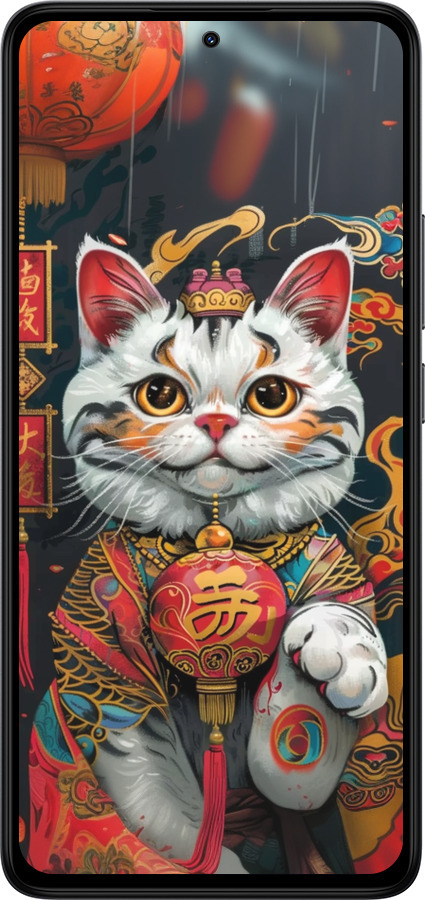 Силиконовый чехол China Cat v2 для Xiaomi Redmi Note 14 4G - 6135u-3903 изображение 