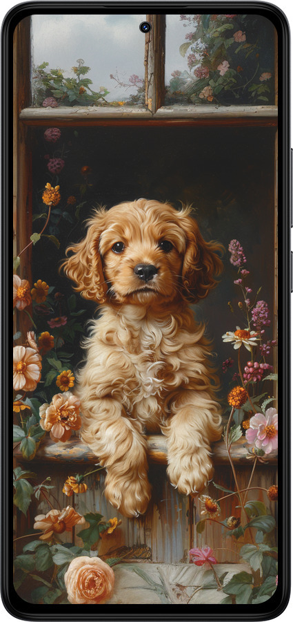 Силиконовый чехол Щенок cocker spaniel для Xiaomi Redmi Note 14 4G - 6136u-3903 изображение 