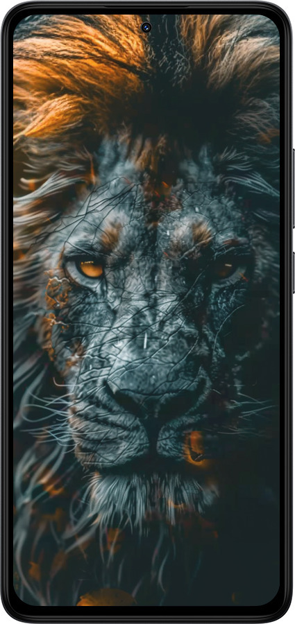 Силиконовый чехол Лев в сумерках для Xiaomi Redmi Note 14 4G - 6154u-3903 изображение 