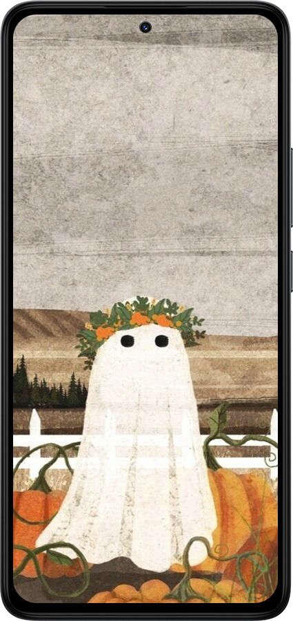 Силиконовый чехол Призрак для Xiaomi Redmi Note 14 4G - 6245u-3903 изображение 