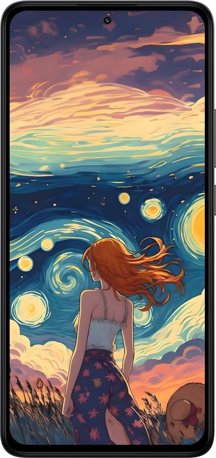 Силиконовый чехол Девушка Арт для Xiaomi Redmi Note 14 4G - 6325u-3903 изображение 