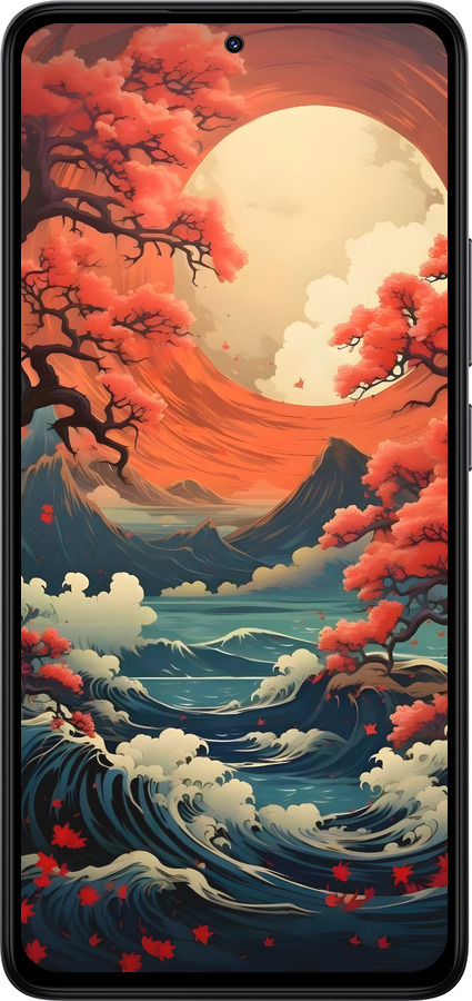 Силіконовий чехол Природа Японії для Xiaomi Redmi Note 14 4G - 6327u-3903 изображение 