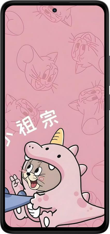 Силиконовый чехол Том и джерри 2 для Xiaomi Redmi Note 14 4G - 6359u-3903 изображение 