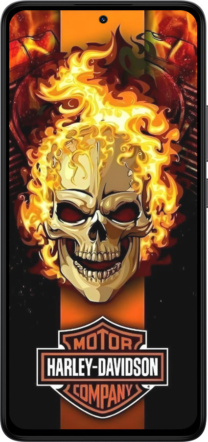 Силиконовый чехол Харлей девидсон для Xiaomi Redmi Note 14 4G - 6370u-3903 изображение 