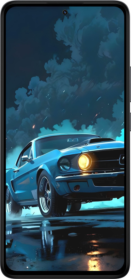 Силиконовый чехол Форд мустанг для Xiaomi Redmi Note 14 4G - 6374u-3903 изображение 