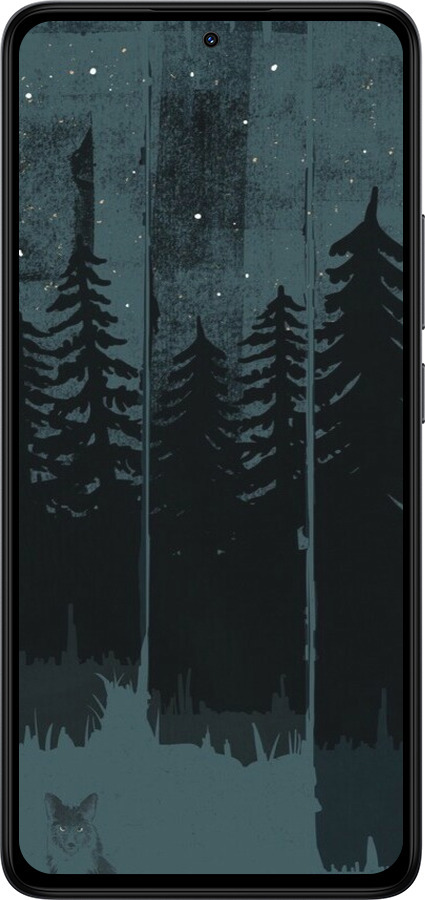 Силиконовый чехол Лиса и ночной лес для Xiaomi Redmi Note 14 4G - 6481u-3903 изображение 