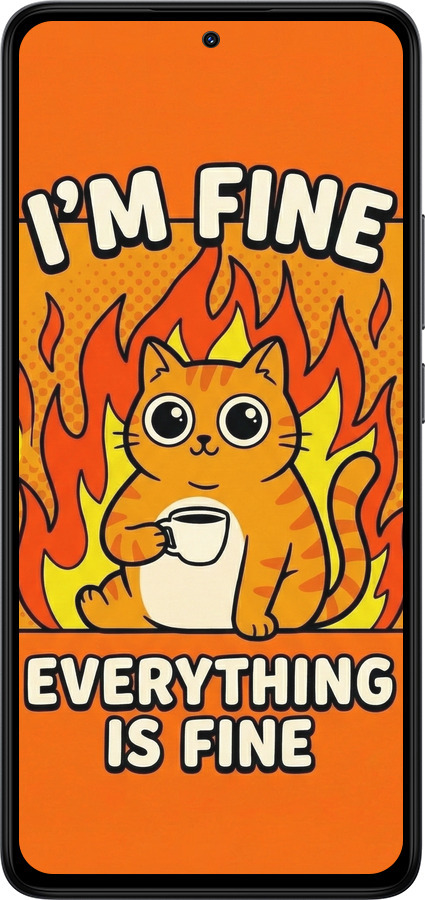 Силіконовий чехол Funny Cat для Xiaomi Redmi Note 14 4G - 6786u-3903 изображение 