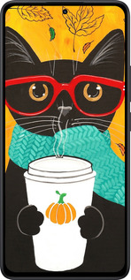 Силиконовый чехол Осенний кот для Xiaomi Redmi Note 14 5G - 4026u-3811 изображение 