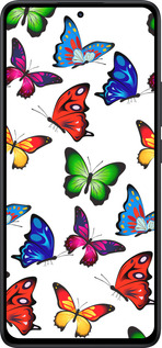 Силиконовый чехол Красочные мотыльки для Xiaomi Redmi Note 14 5G - 4761u-3811 изображение 