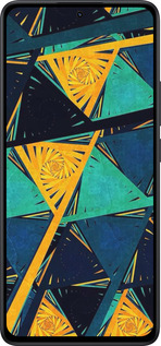 Силиконовый чехол Арт, абстракция, желтый, синий для Xiaomi Redmi Note 14 5G - 5382u-3811 изображение 