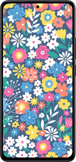 Силиконовый чехол Цветочный фон v4 для Xiaomi Redmi Note 14 5G - 5494u-3811 изображение 