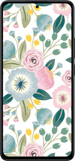 Силиконовый чехол Цветочные обои v2 для Xiaomi Redmi Note 14 5G - 5602u-3811 изображение 