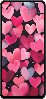 Силиконовый чехол Сердечки 4 для Xiaomi Redmi Note 14 5G - 5662u-3811 изображение 