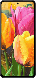 Силиконовый чехол Нарисованные тюльпаны для Xiaomi Redmi Note 14 5G - 5990u-3811 изображение 