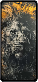Силиконовый чехол Лев в золотых красках для Xiaomi Redmi Note 14 5G - 6155u-3811 изображение 