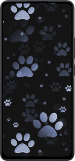 Силиконовый чехол С синими отпечатками лап для Xiaomi Redmi Note 14 5G - 6441u-3811 изображение 