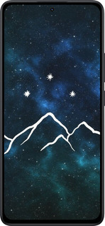 Силиконовый чехол Горы и звезды нарисованы на фоне галактики для Xiaomi Redmi Note 14 5G - 6490u-3811 изображение 