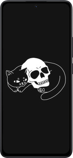 Силиконовый чехол С изображением кота и черепа для Xiaomi Redmi Note 14 5G - 6491u-3811 изображение 
