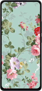 Силиконовый чехол Цветочные обои 2 для Xiaomi Redmi Note 14 5G - 862u-3811 изображение 