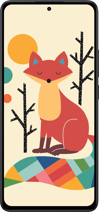 Силиконовый чехол Rainbow fox для Xiaomi Redmi Note 14 5G - 4010u-3811 изображение 